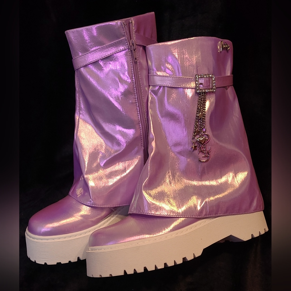 Sparkl Fairy Couture Metalic Platform Boot Size 10  Soft And Squishy So Comfy!